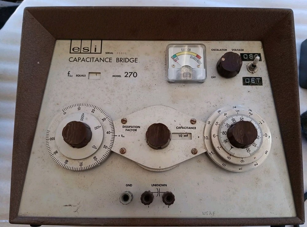 ESI Capacitance Bridge Model 270 Serial# 25323 Ex USAF-UNTESTED