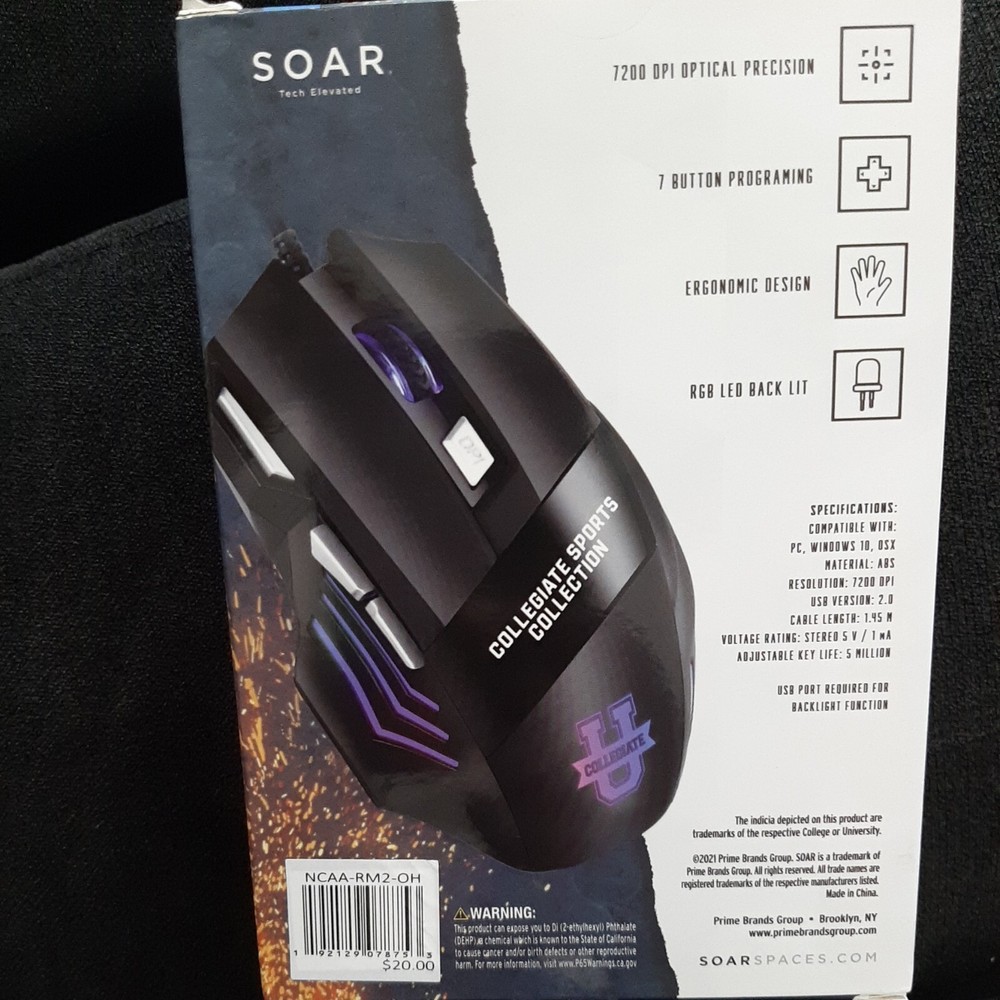 Soar Collegiate Gaming Mouse Ohio State - RGX-M2