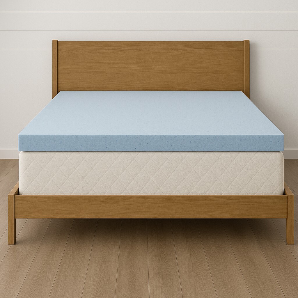 LOUNJ 2" 3" Gel Memory Foam Mattress Topper, Twin Twin XL Full | Made in USA