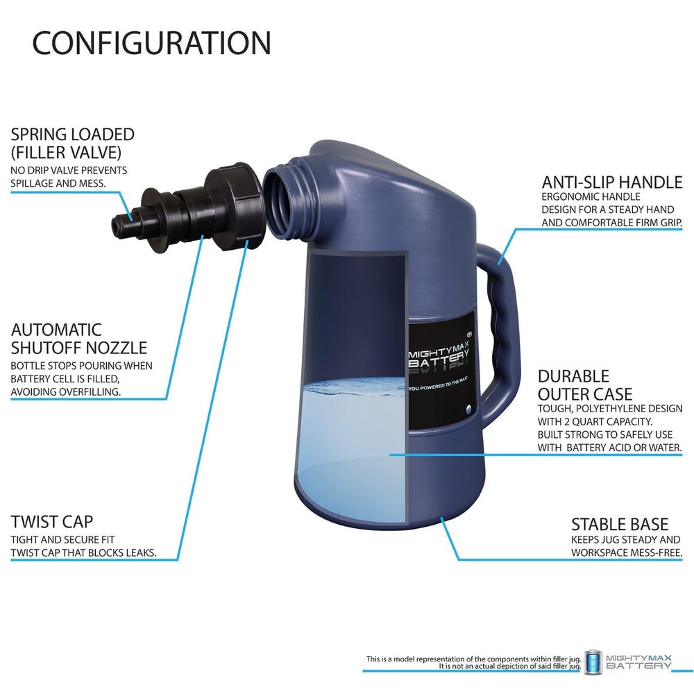 Mighty Max BATTERY FILLER JUG TYPE