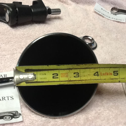 NEW SINGLE LONG ARM VINTAGE STYLE SIDE VIEW MIRROR .