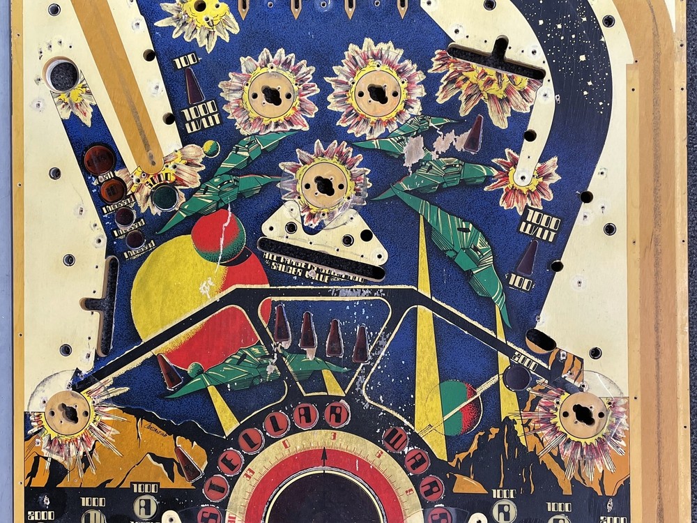 Williams Stellar Wars Pinball Machine Game Playfield