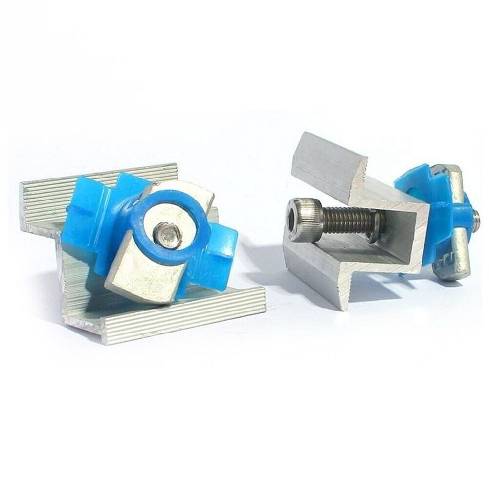 12X Solar Panel Bracket Clamps Module Clamp Solar Panel Holder For Mounting Rail