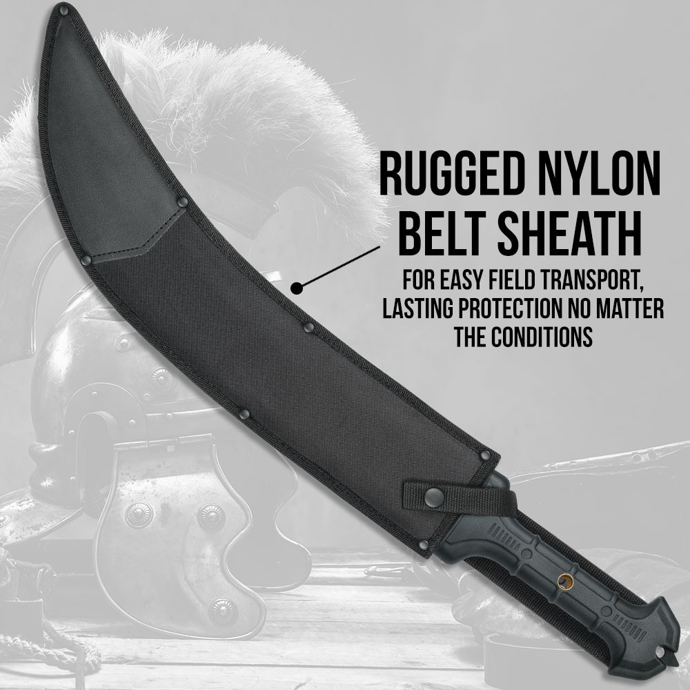 Combat Commander Thrax Gladius Sword | Full Tang | TPR Handle | Nylon Sheath