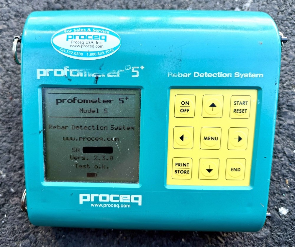 PROFOMETER 5+ rebar detection system, Model S Type Scanlog