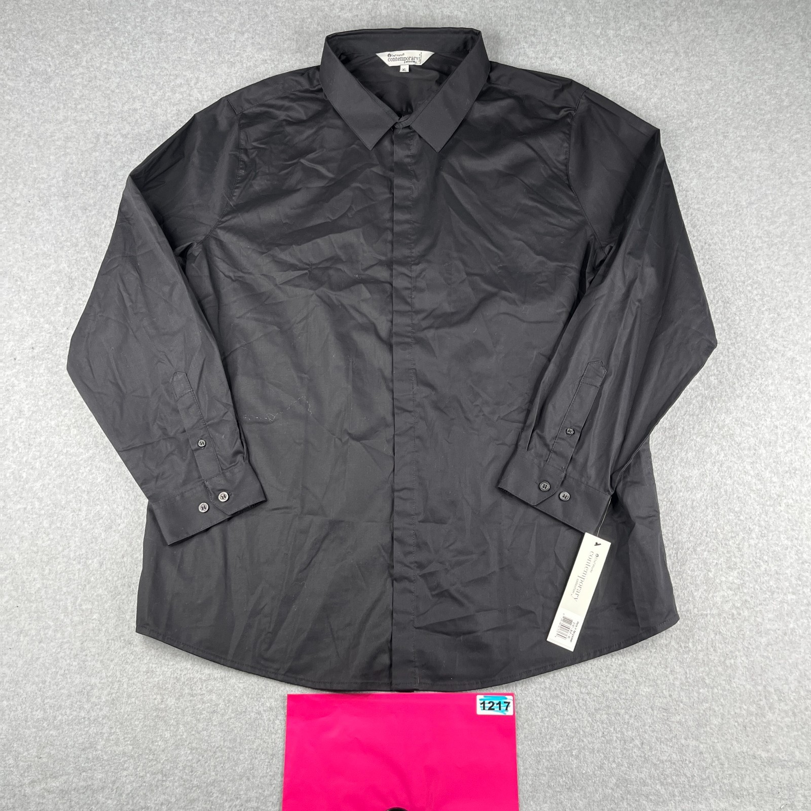 Chef Works Contemporary Collection Chef Shirt XL Black Button Up Long Sleeve New