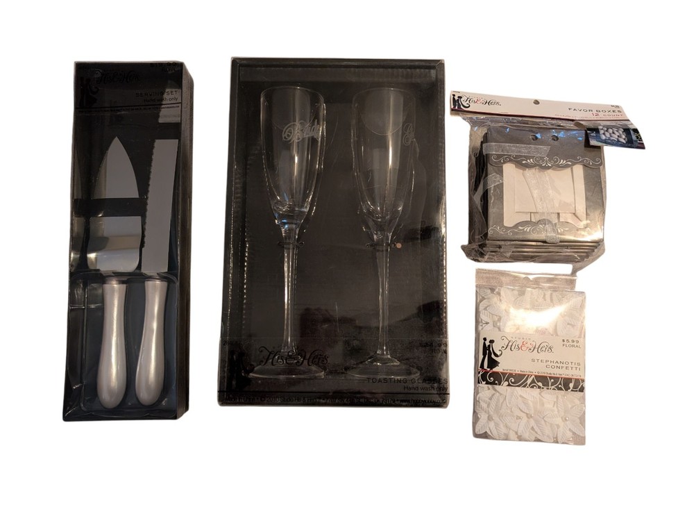 Original Box, Studio His & Hers Wedding Serving Set, Cake Knife w/Server