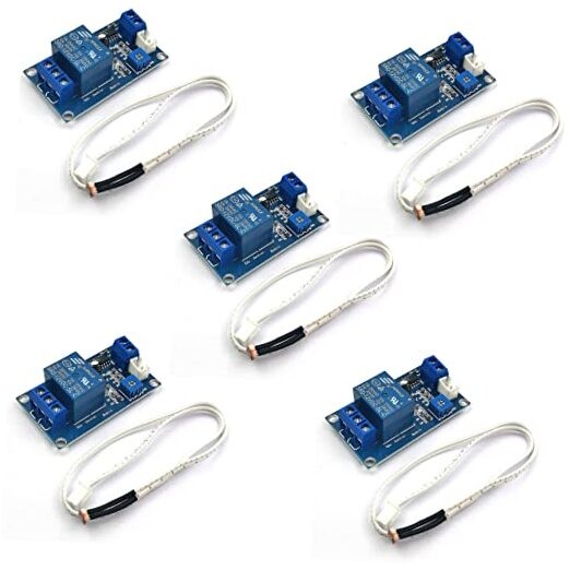 5pcs 12V Photoresistor Sensor Relay Module Car Light Automatic Control Switch