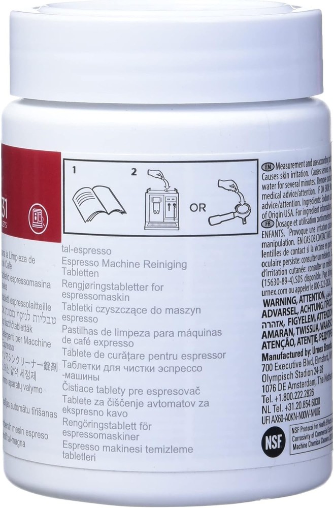 Cafiza Professional Espresso Machine Cleaning Tablets, 100 Count