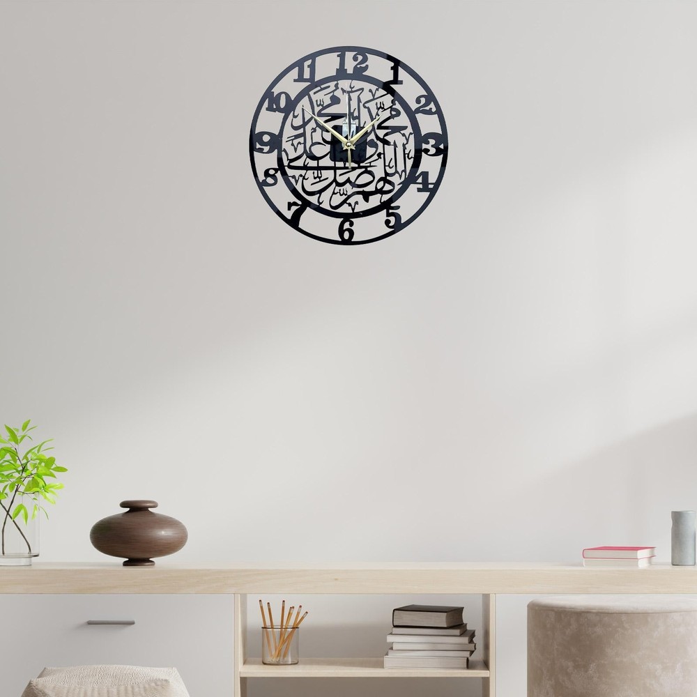 Acrylic Wall Clock Black Arabic Numbers Decorative Timepiece Home Decor Gift