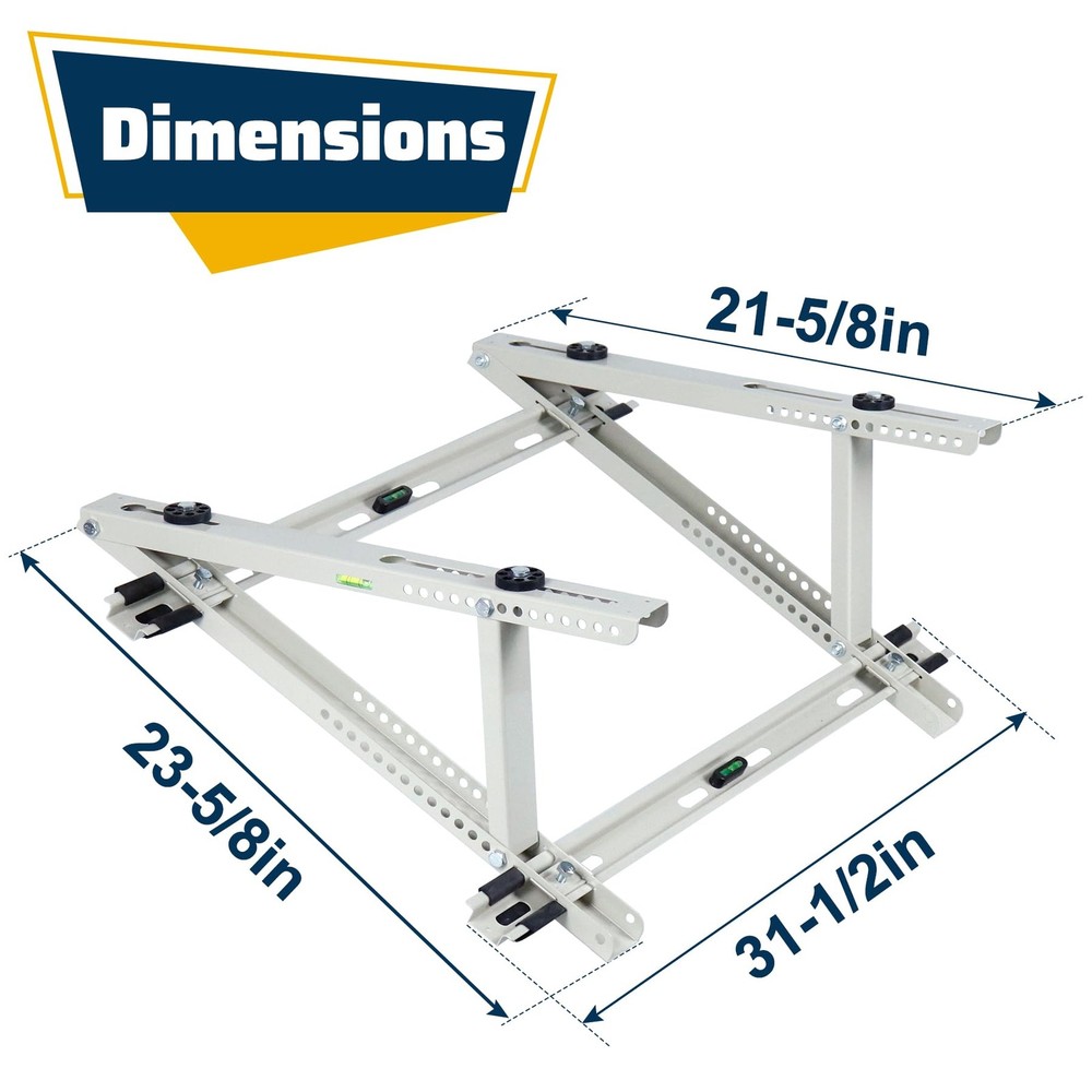 Air Conditioner Rooftop Mount Mini Split Bracket, Adjustable Rooftop Mounting...