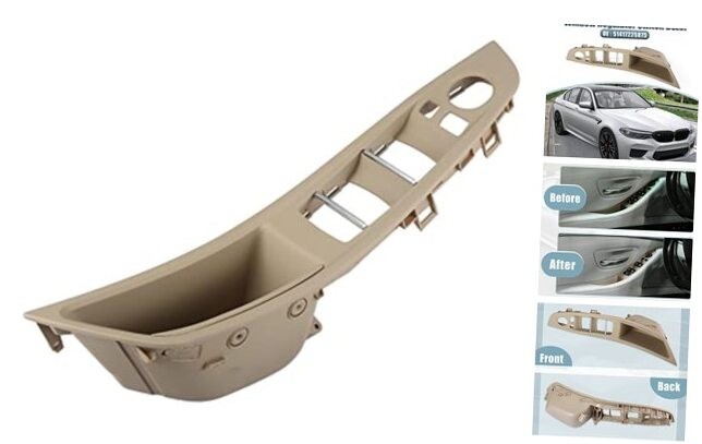 Front Driver Door Armrest Panel & Window Switch Bezel for 11-16 BMW 528i