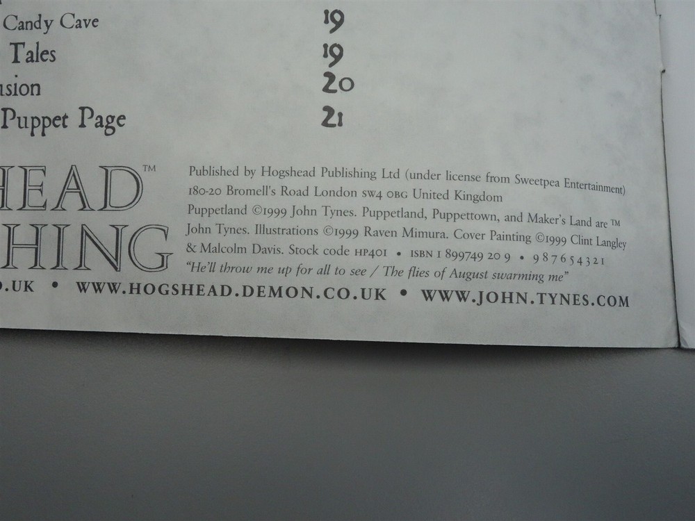 Puppetland (Hogshead Publishing)