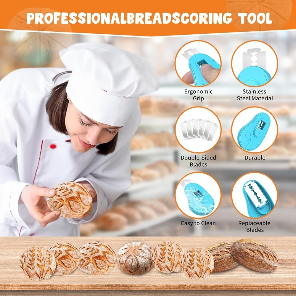 Extractable & Magnetic Bread Lame Dough Scoring Tool - Professional Sourdough...