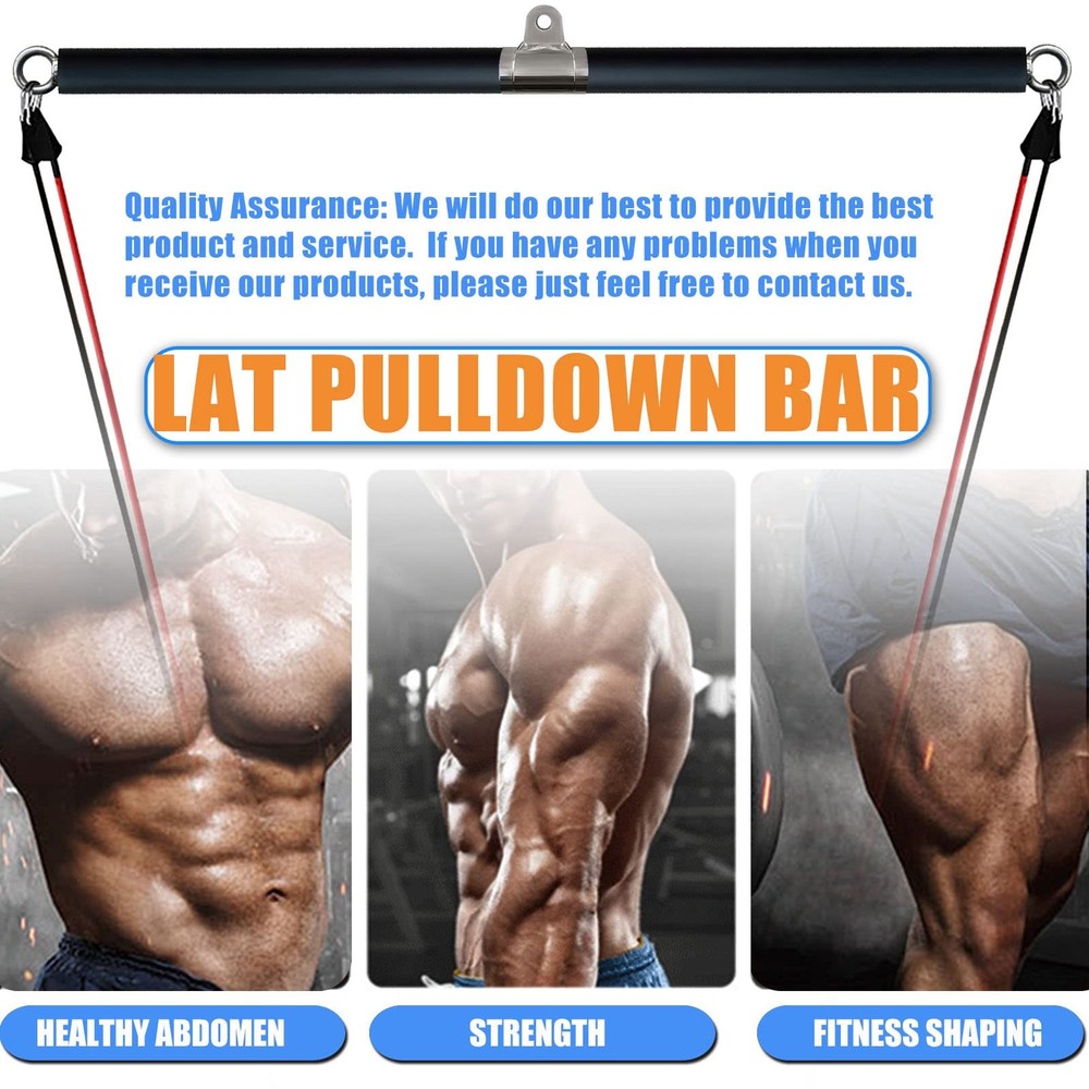 Lat Pull Down Bar for Home Gym Fitness Cable Machine Attachment, Lat Pulldown...