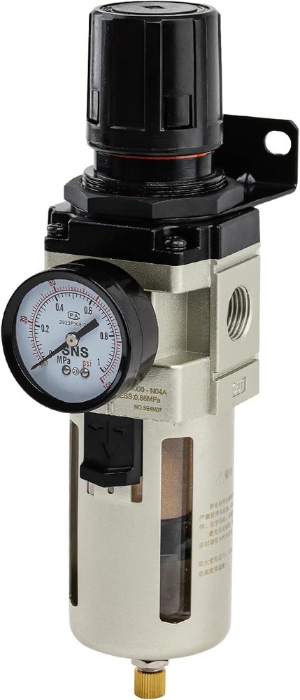High Performance 1/2”NPT Air Filter Regulator with Semi-Automatic Drainage