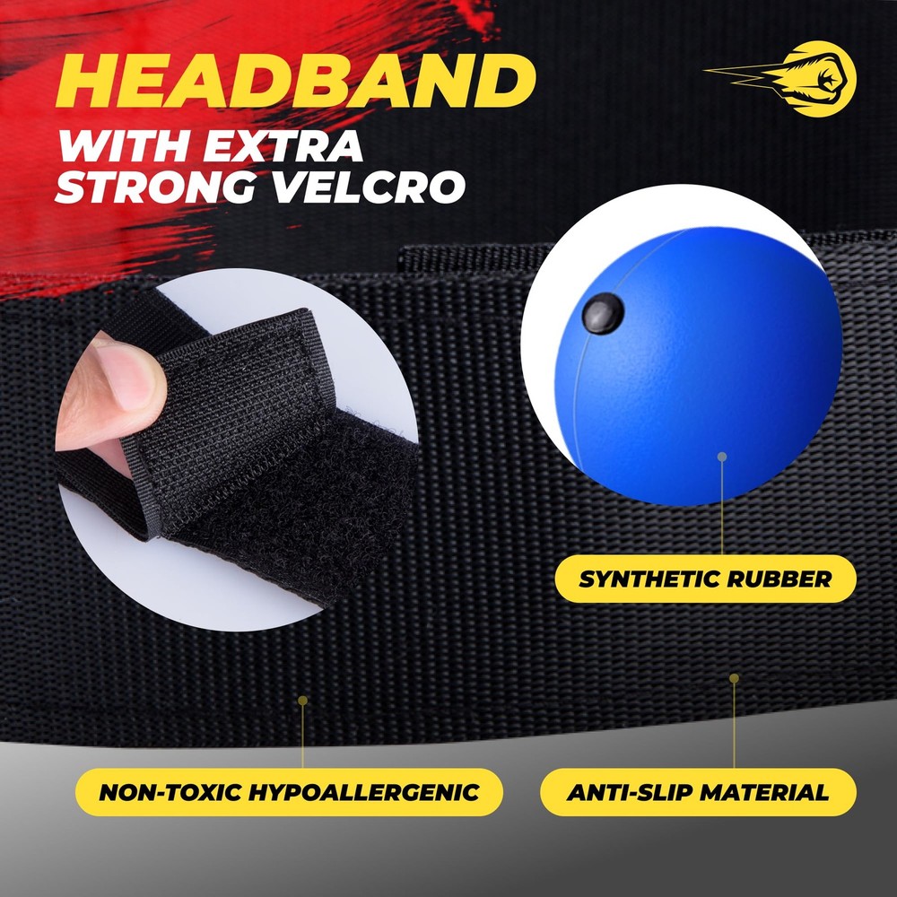 Boxing Reflex Ball Trainer - Regular Multi-Color 3-Pack Adults, Adjustable Bo...