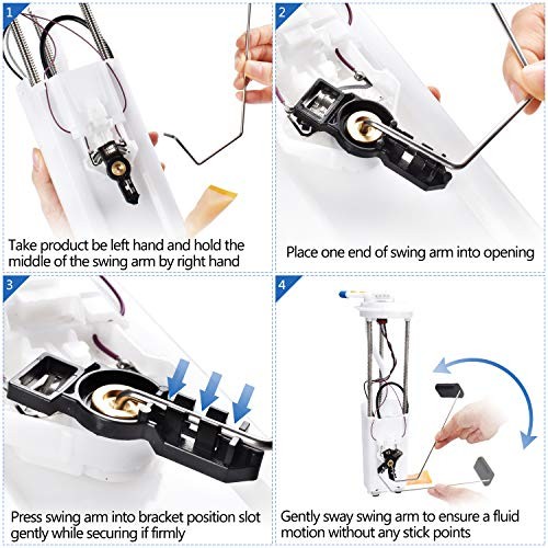 Fuel Pump Assembly w/Sensor Replace# E3508M Compatible with 2000-2003 Chevy