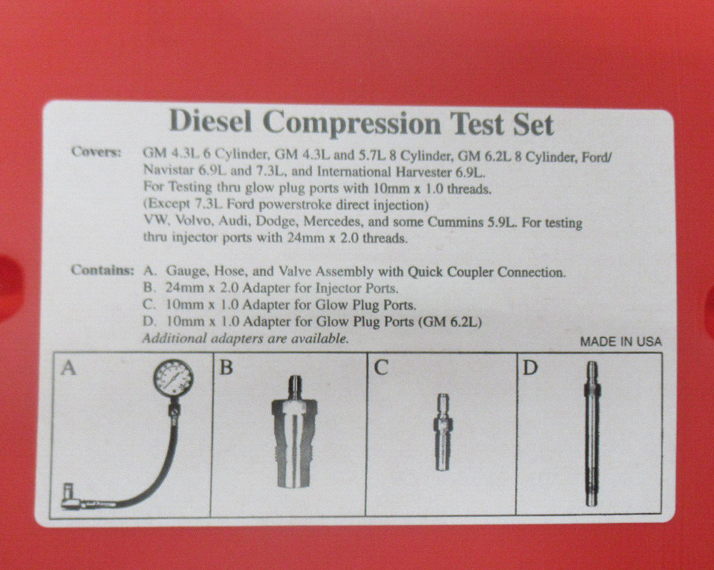 CTA 2800 DIESEL COMPRESSION TESTER