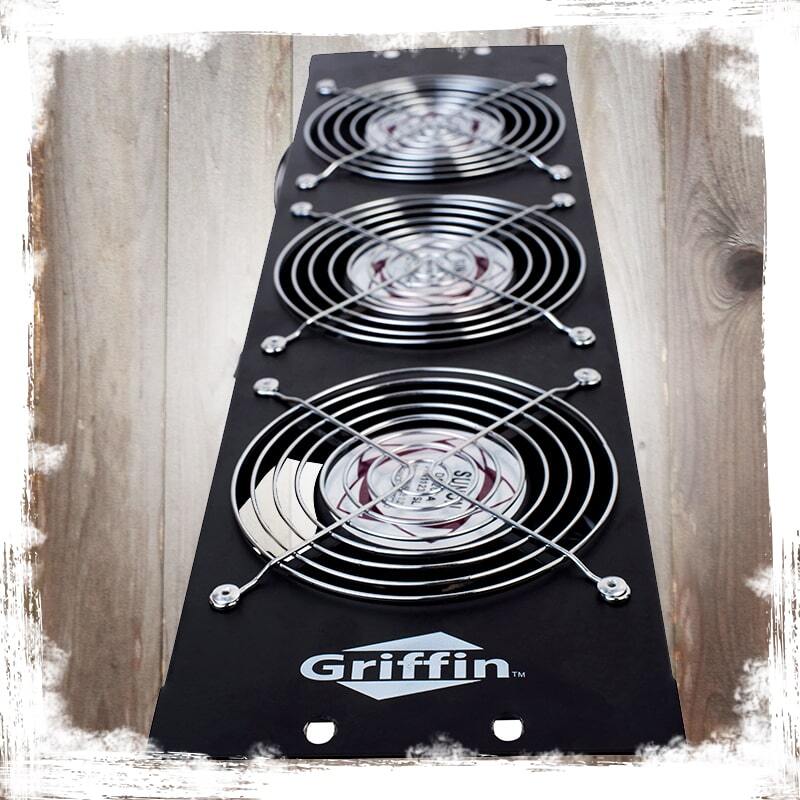 4 PACK Rackmount Cooling Fans | GRIFFIN Triple Studio Audio Gear Panel PA System