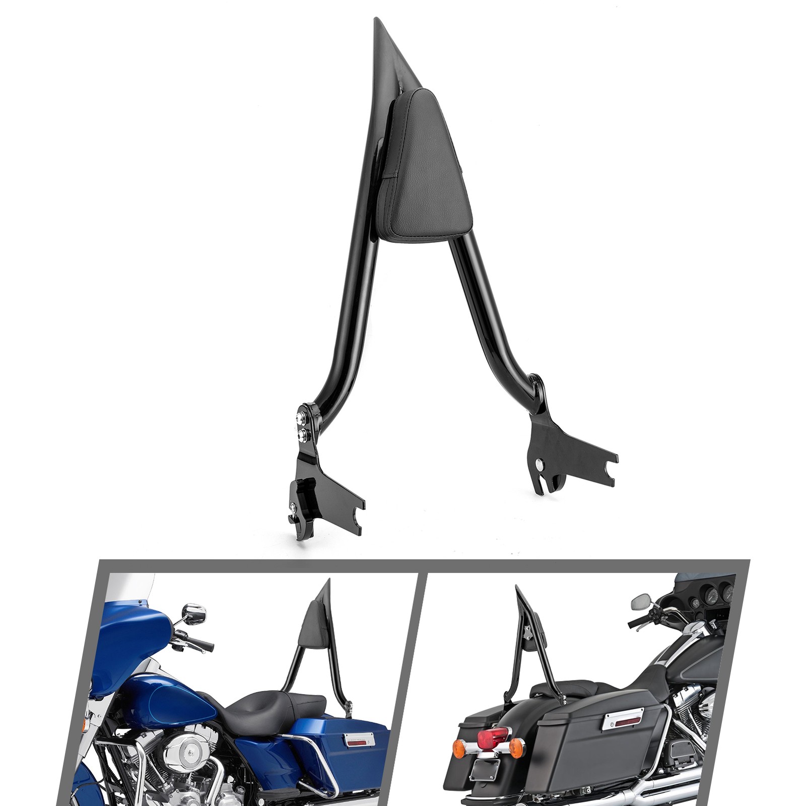 Tall Sissy Bar Backrest For Harley Touring Road King Electra Street Glide FLHT