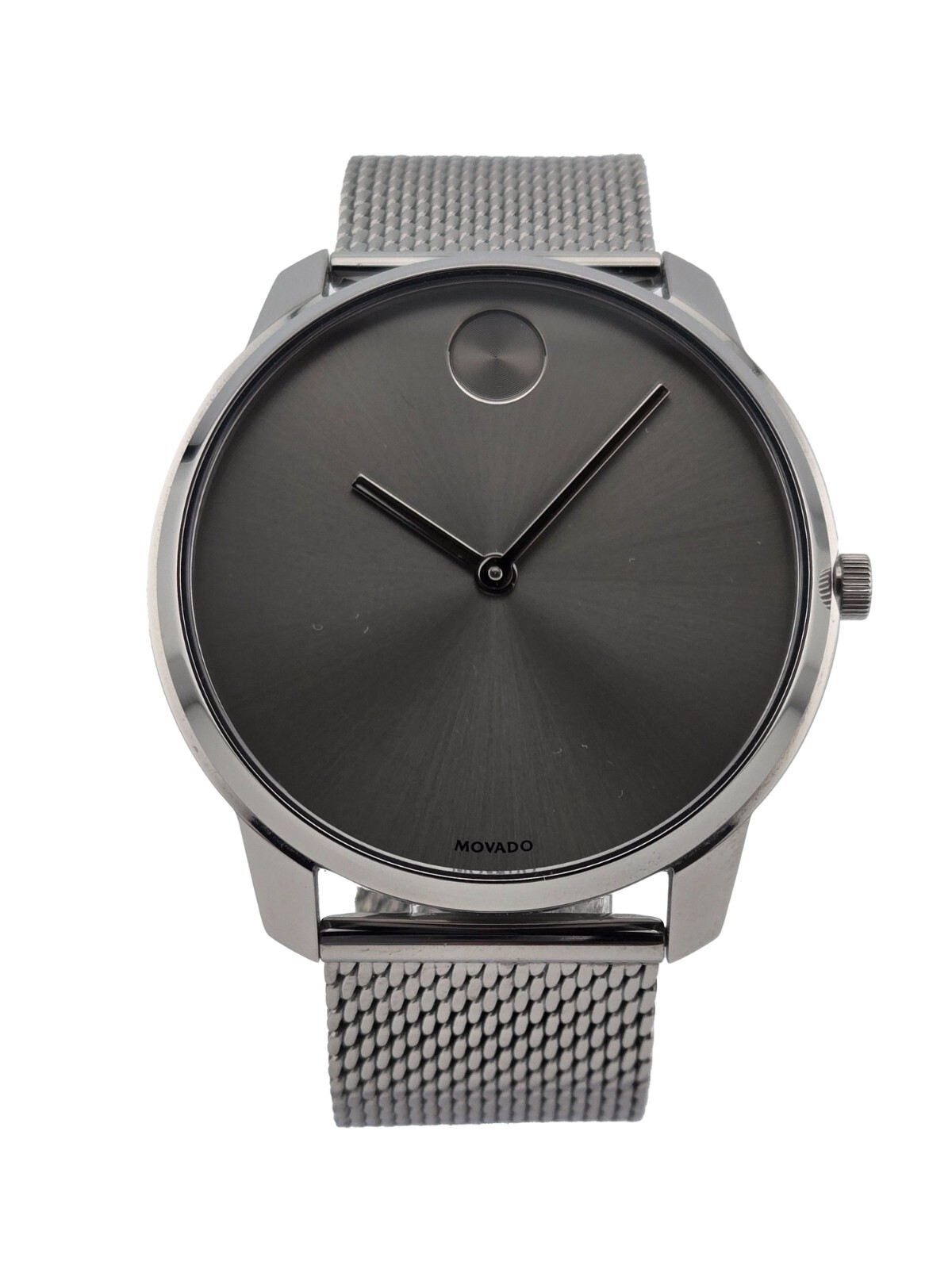 Movado Bold 3600599 Men's Swiss Gray Tone Mesh Band Watch - Retail Price $795