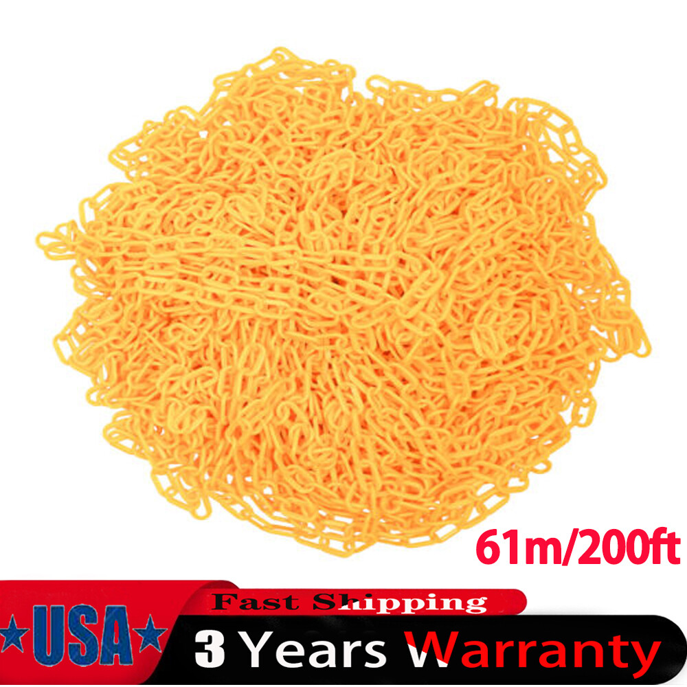 200ft Yellow Plastic Barrier Chain for Effective Crowd Control Management