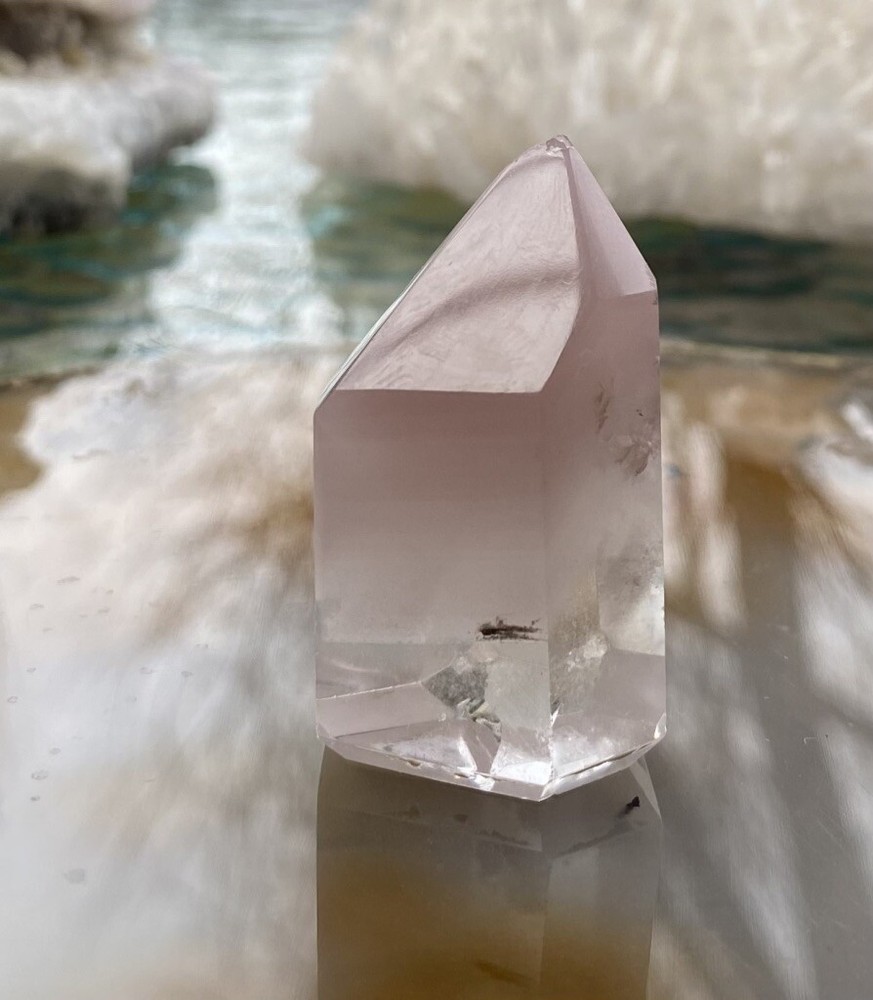 Clear Quartz Lithium point with phantom **Unique ** A Grade !