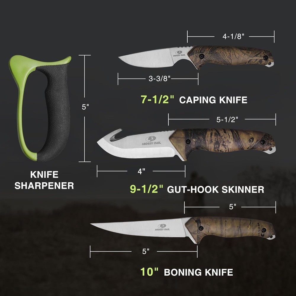 Hunting Field Dressing Kit - Portable Butcher Game Processor Set 8-Piece
