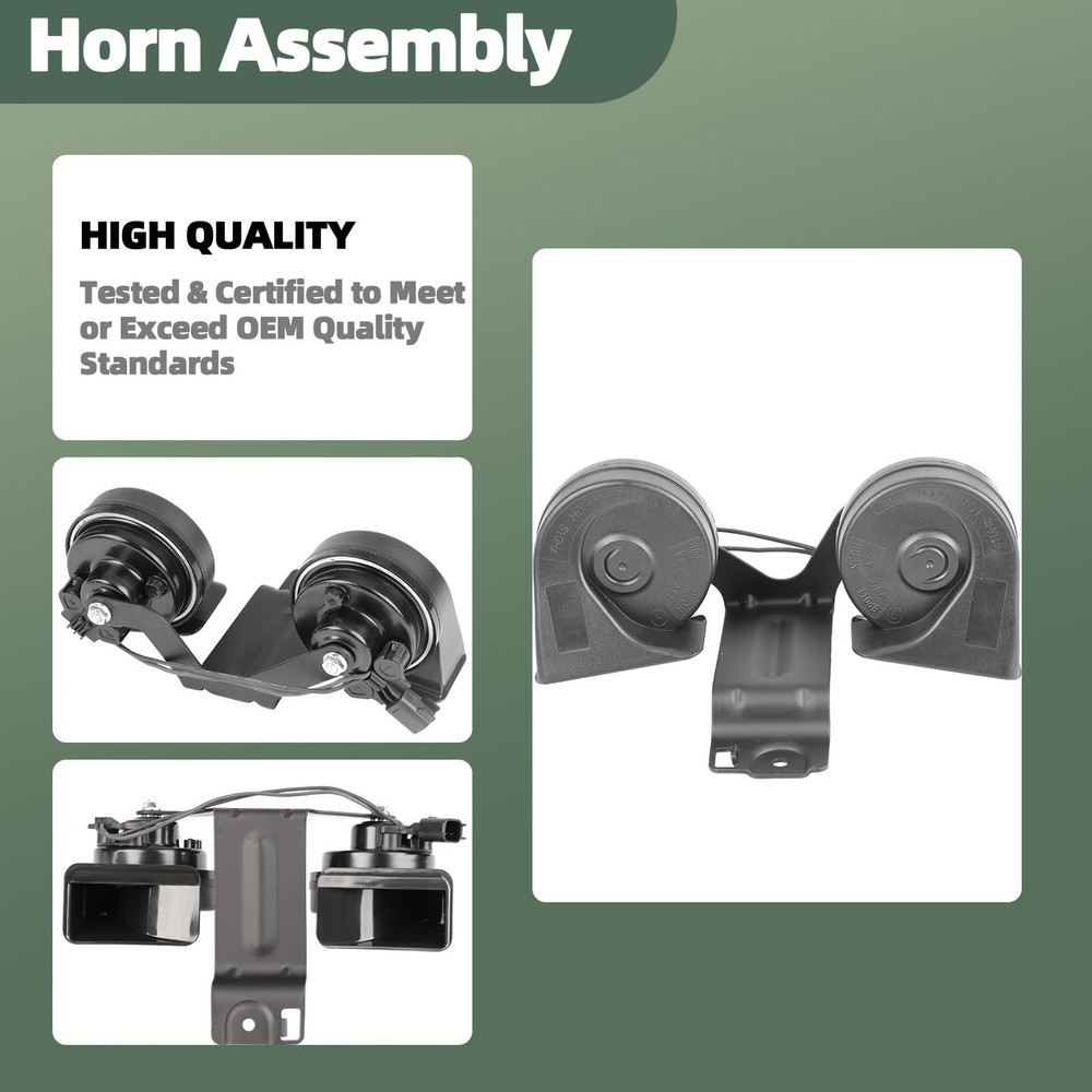 Horn Assembly with Bracket Compatible with Ford Explorer 2016 2017 2018 2019 ...
