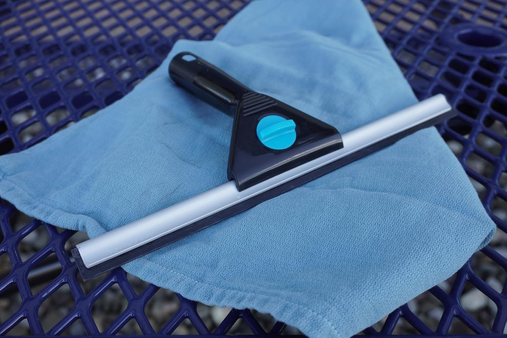 12 Inch All Purpose Window Squeegee - Lightweight Durable Plastic Handle -Alumin