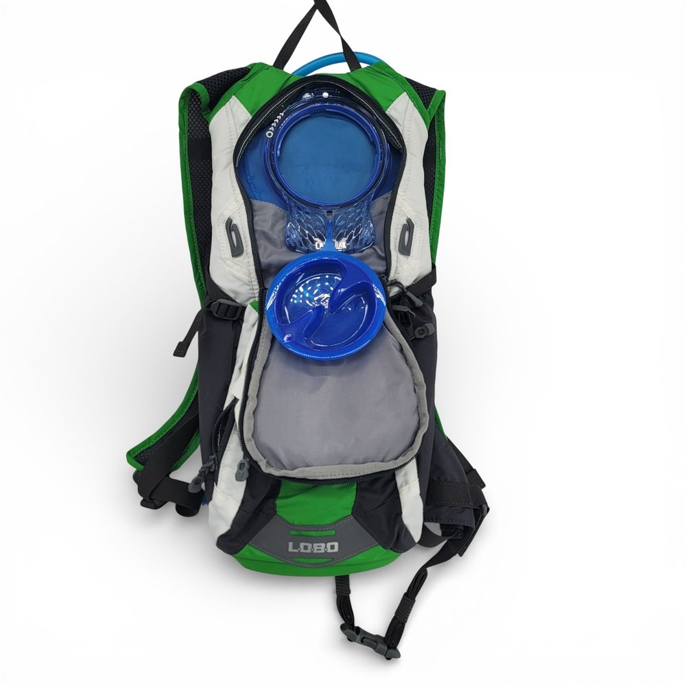 CamelBak Lobo Hydration Pack Green Gray 3L Bladder Backpack EUC Cycling Hike
