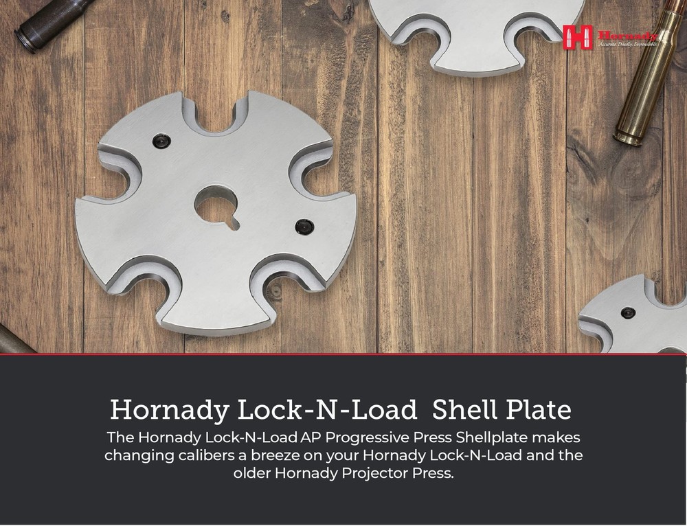 Hornady Lock N Load Shell Plate - for Reliable Caliber Changes on Your...