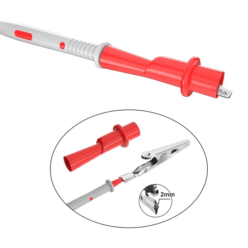 4PCS Push-On Alligator Clips Set for Multimeter Electrical Testing