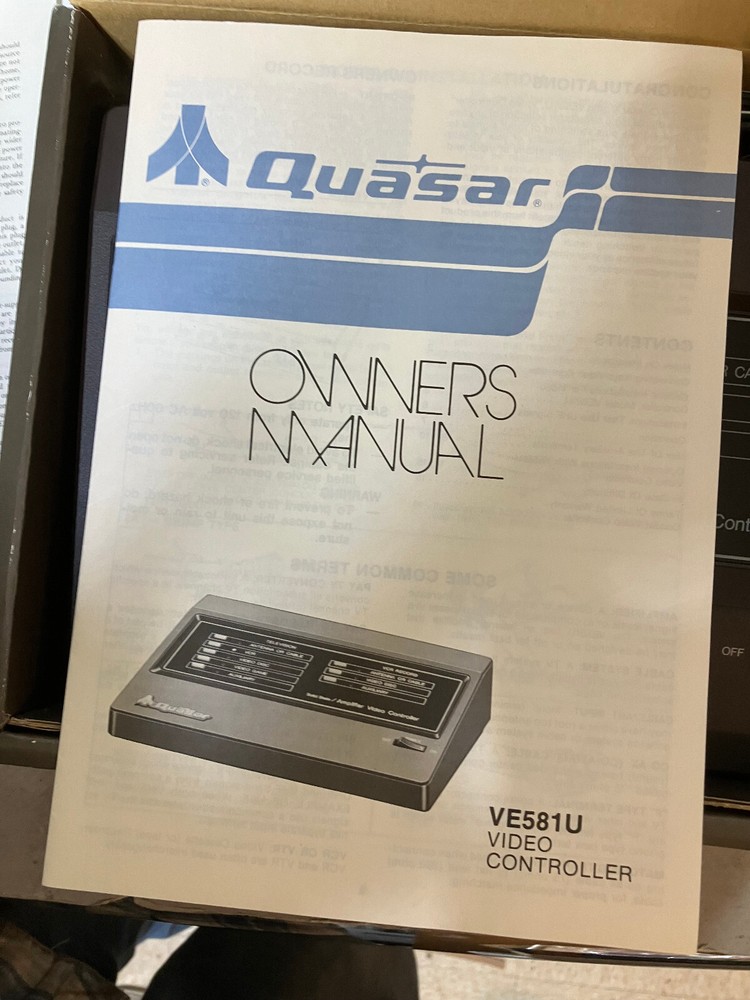 Vintage Quasar Solid State Amplifier Video Controller VE581UN TV, VCR, Games