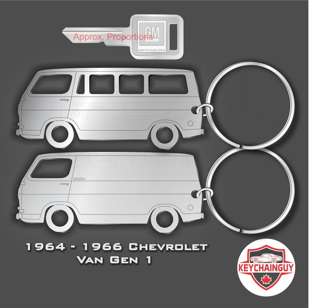 1964 - 1966 Chevrolet Van Gen 1 Window or Panel Keychains