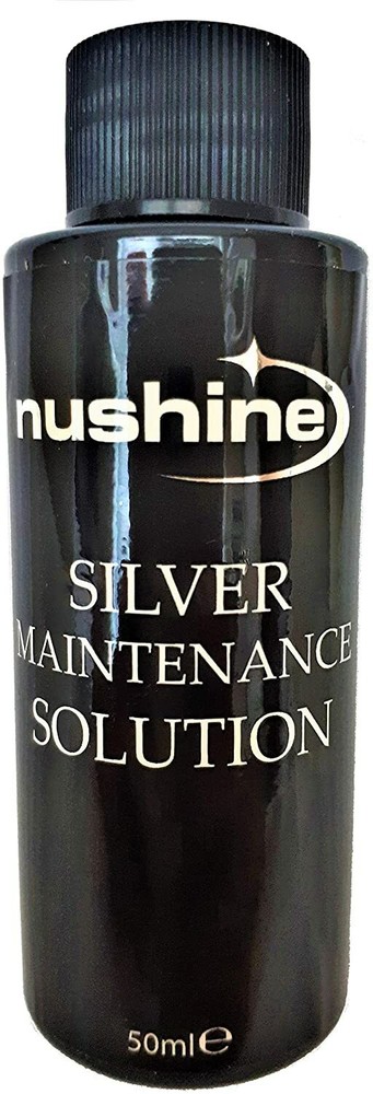 NUSHINE SILVER CLEANING MAINTENANCE SOLUTION 50MLS - RENOVATE YOUR SILVER PLATE