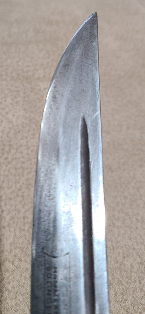 Mohawk Hammer Forged Stag Handle Fixed Blade Knife Germany Elk Embossed Sheath