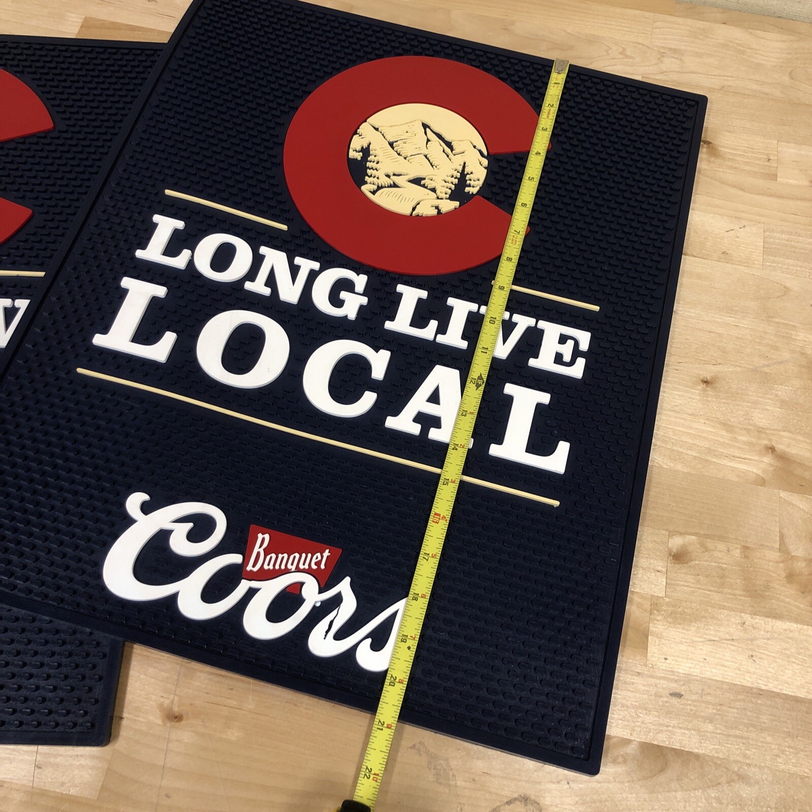 2 Pack Coors Light Rubber Counter Mat 20.75” x 16.75” New