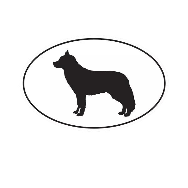Siberian Husky Euro Oval Sticker