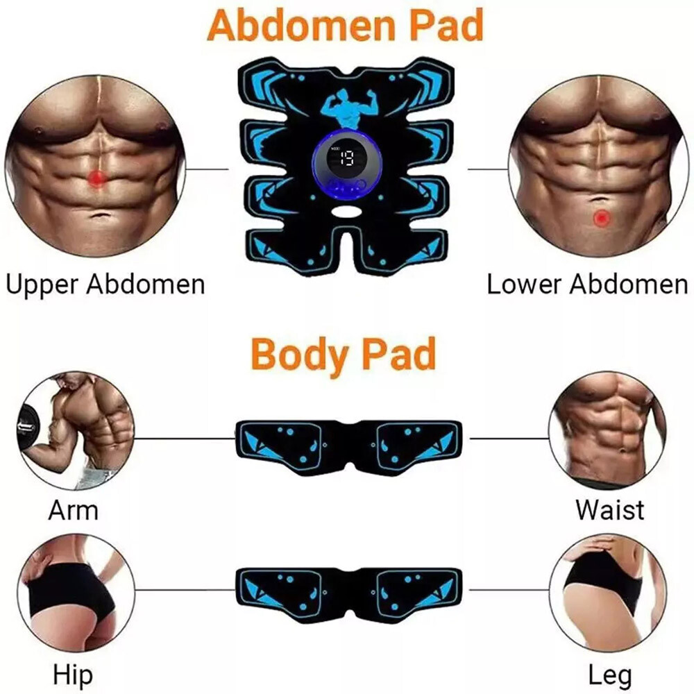 Abdominal Exercise Electric Muscle Stimulator Belt ABS Trainer Training 8 Modes