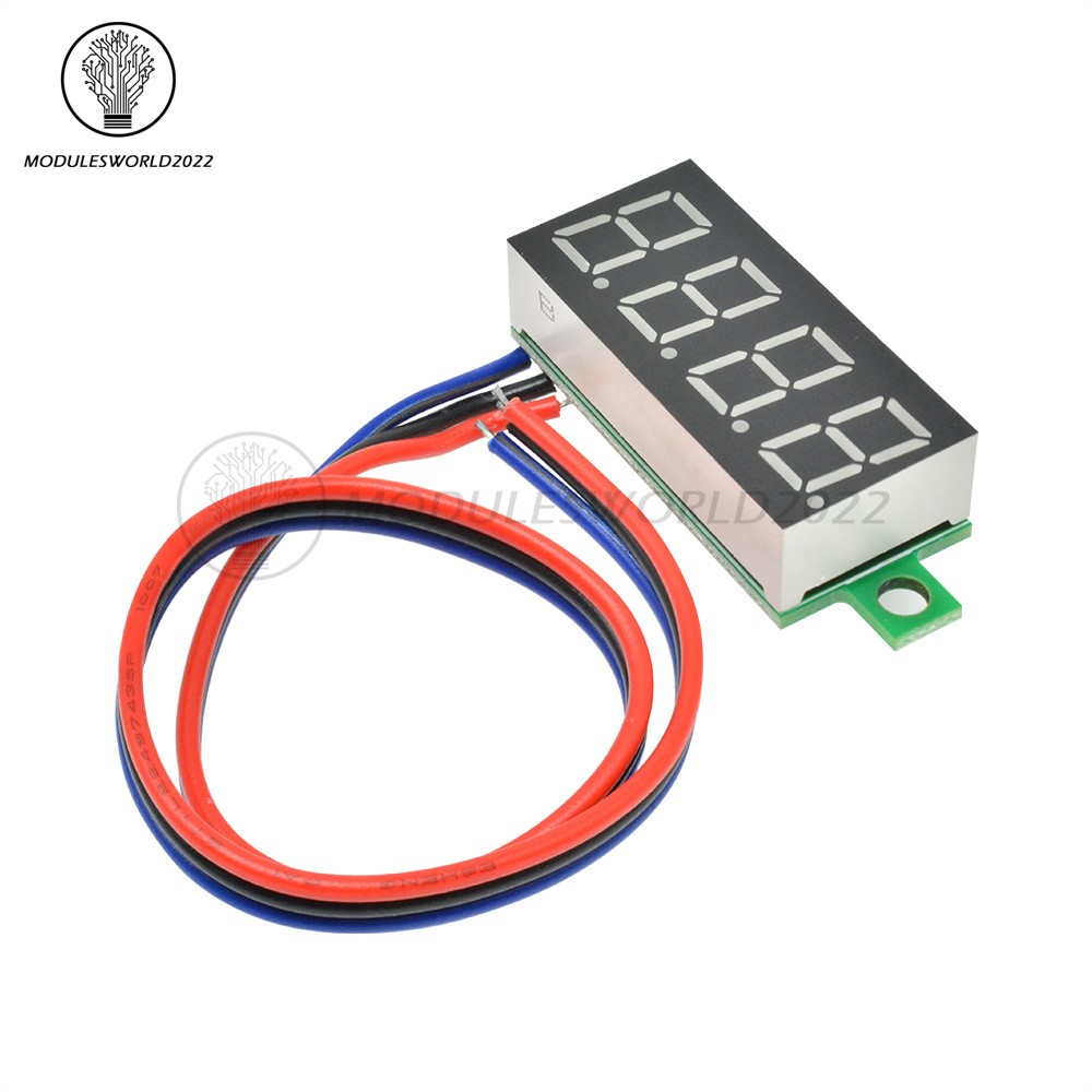DC 0-100V 0.36 " 4-Digit Digital Voltmeter LED Voltage Tester Panel Meter 3-Wire