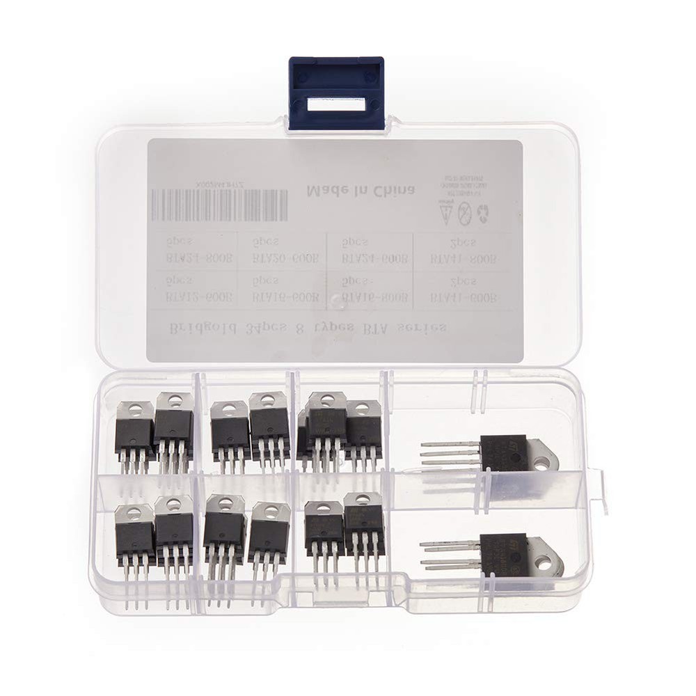 34pcs 8 Types BTA-Series Medium Current Triac thyristorGate TriggerIncludingB...