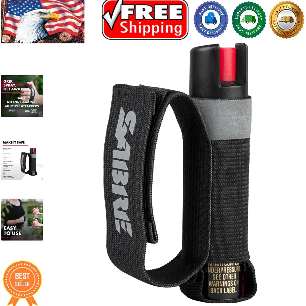 Compact Black Pepper Gel for Runners - Reflective Easy Access Safety Solution