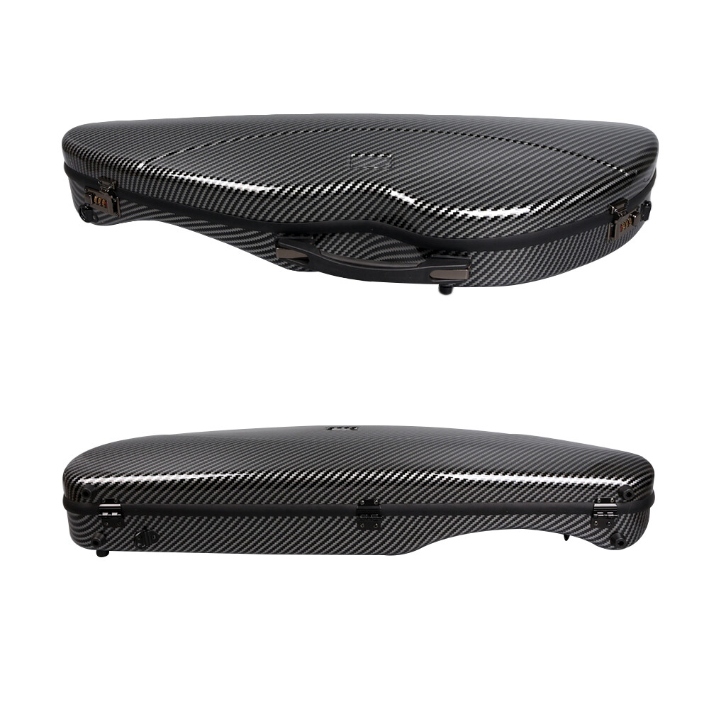 4/4 Violin Case Black Strong Carbon Fiber Violin Cases with Code Lock&Back Strap