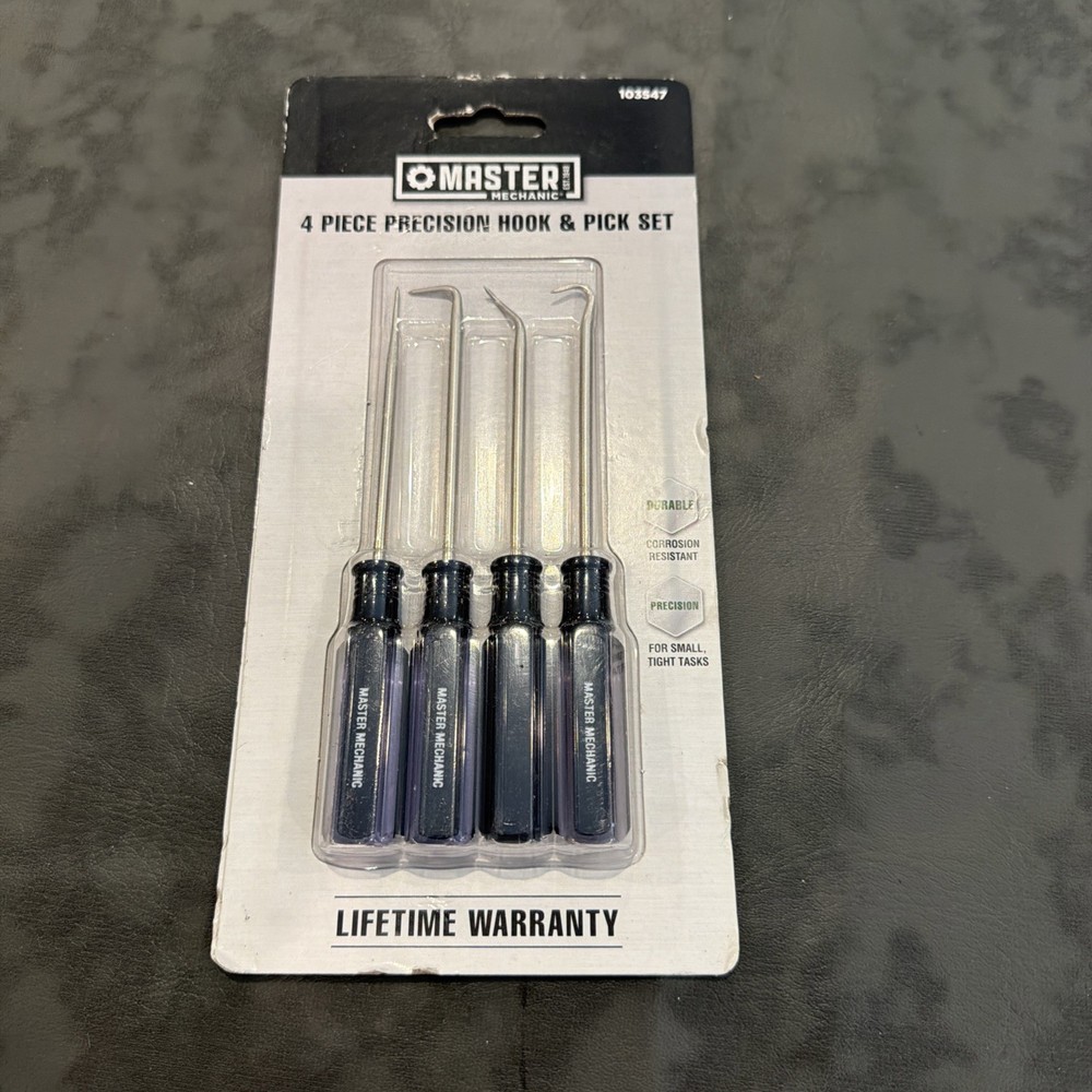 Pratt-Read 103547 Master Mechanic Precision Hook & Pick Set  4 Piece