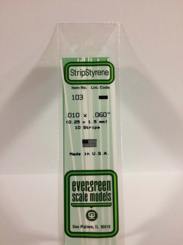 EVG103 .010X.060 STRIPS 10PC
