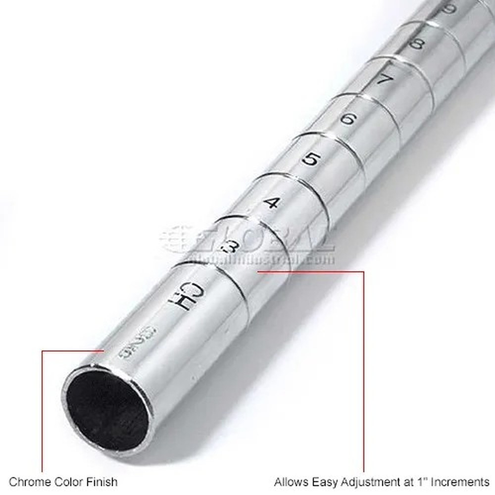 Nexel? Chrome Post 74"H - 4 Pack