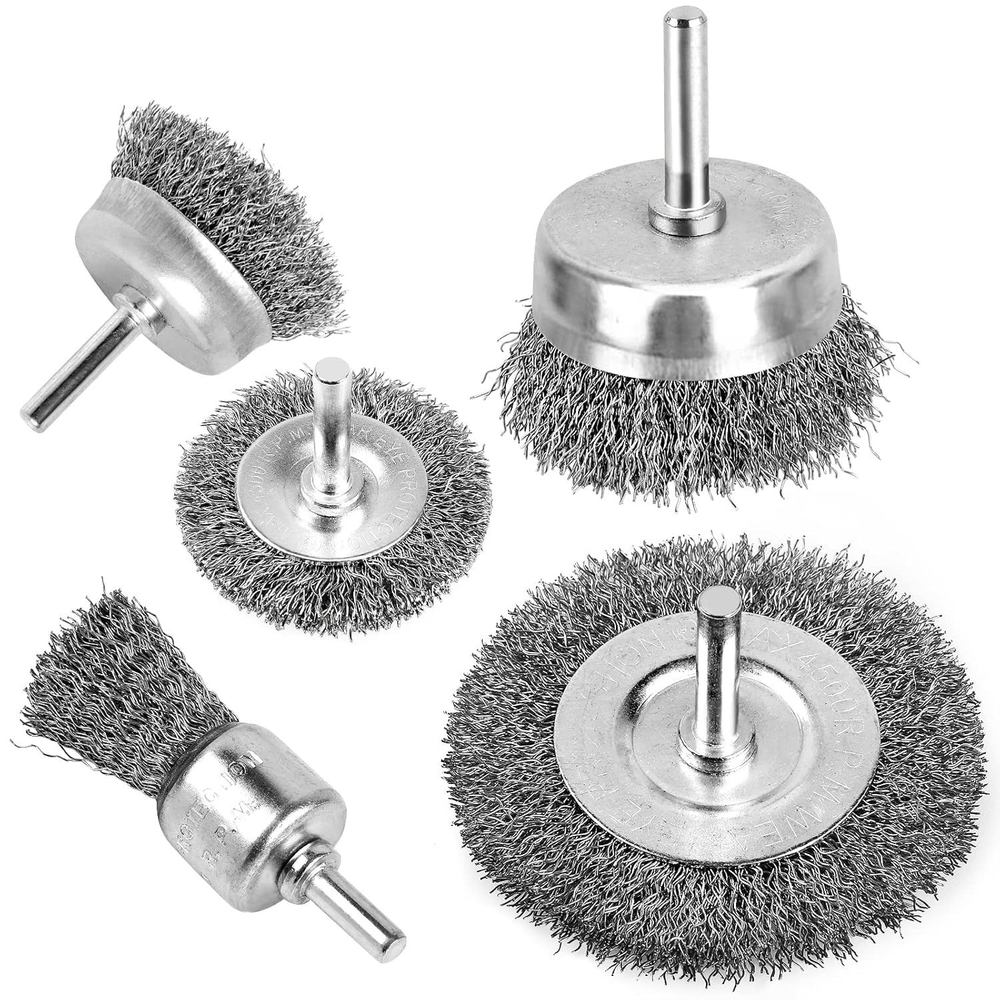 Wire Brush for Drill, Wheel Cup Set, Drill 0.012...