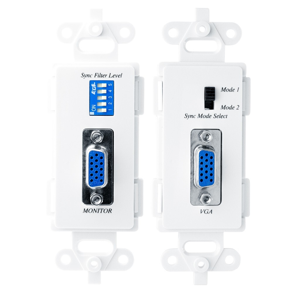 Element-Hz™ ELE7015 VGA Over Cat5e/6 Extender Wall Plate (White)